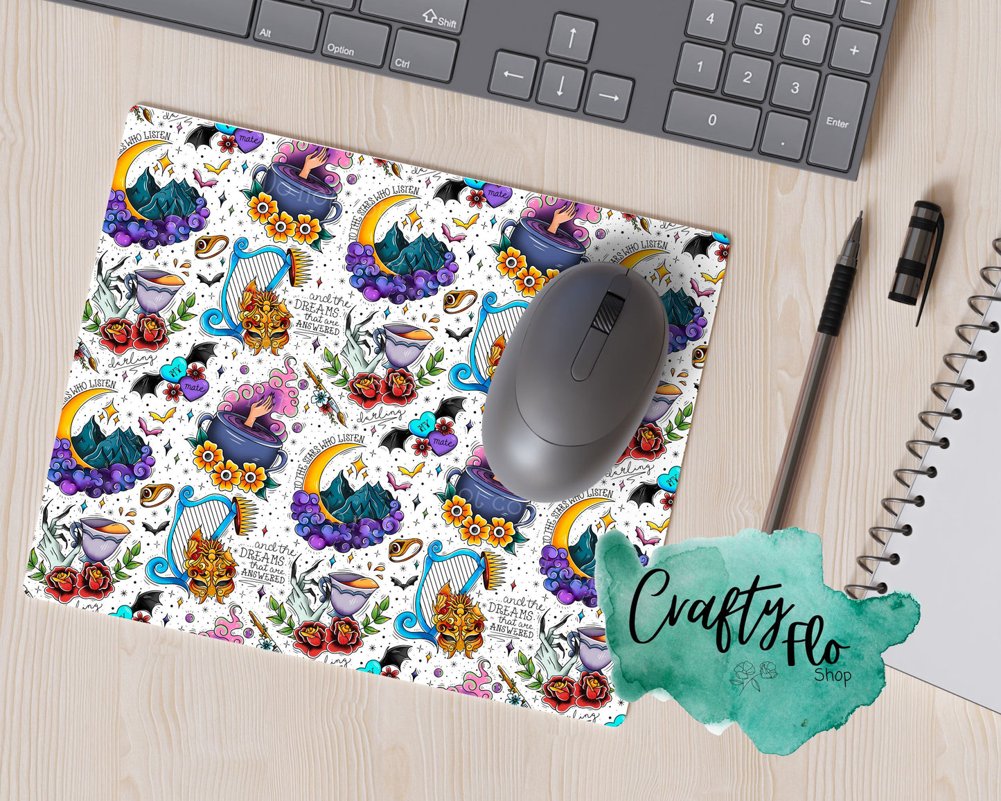 Acotar inspired Mouse Pad| Fantasy reader office essentials| acotar Mouse pad