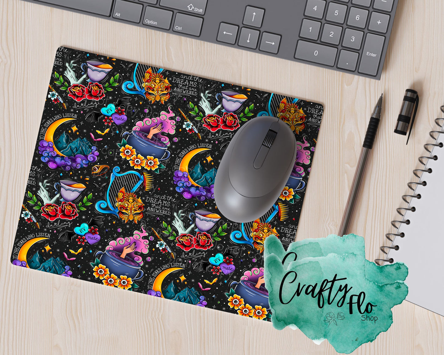 Acotar inspired Mouse Pad| Fantasy reader office essentials| acotar Mouse pad