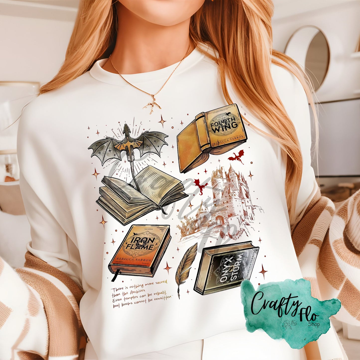 Dragon Books Inspired Graphic T-Shirt - Unisex Fabric Tee with Unique Design for Fans of the Fantasy Genre - Top, Fourth Wing inspired merch