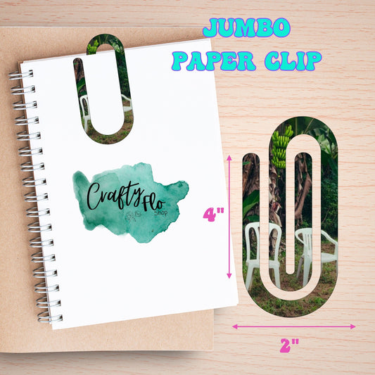 DTMF inspired Jumbo Paper Clip - 3mm Acrylic, 3mm Thick, Printed Patterns May Vary, Durable Design