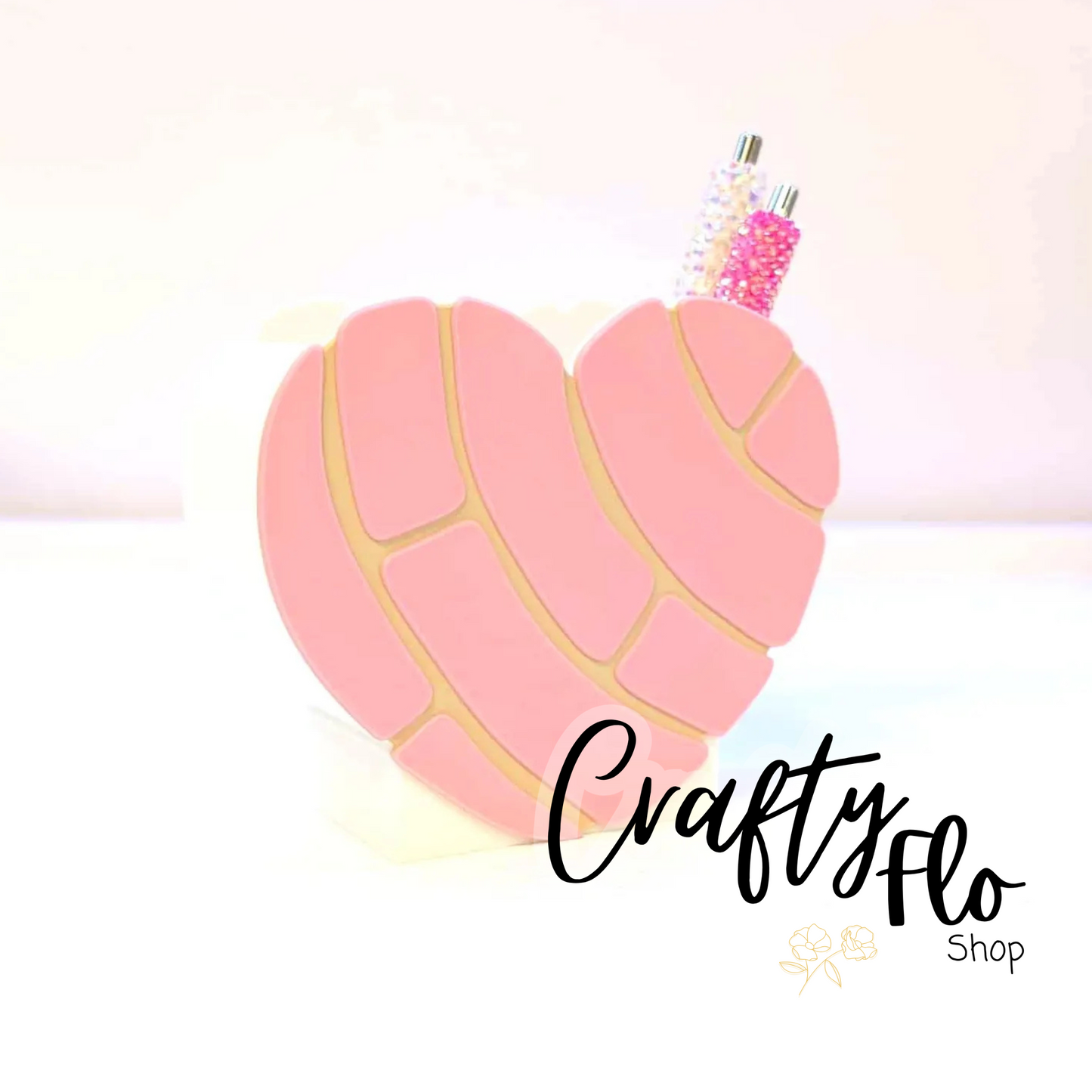 Concha Heart Desk Organizer| Pen and Pencil Holder Custom 3D Printed Brush Holder Office Study Stationery Desktop Storage Marker Organizer