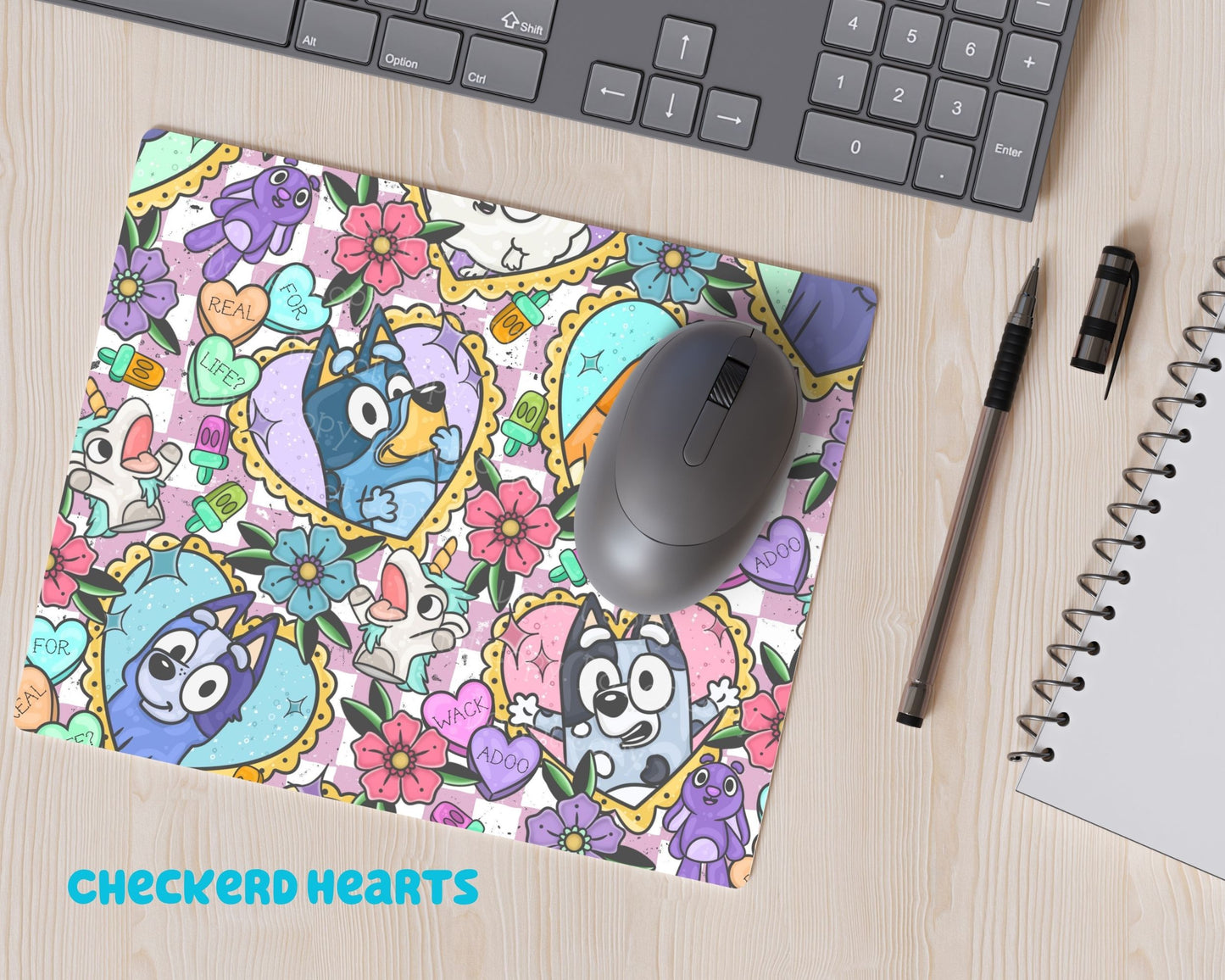 Cute Dog cartoons INSPIRED mousepad | Mom Mousepad| cartoon inspired dog friends/family mousepad| office essential