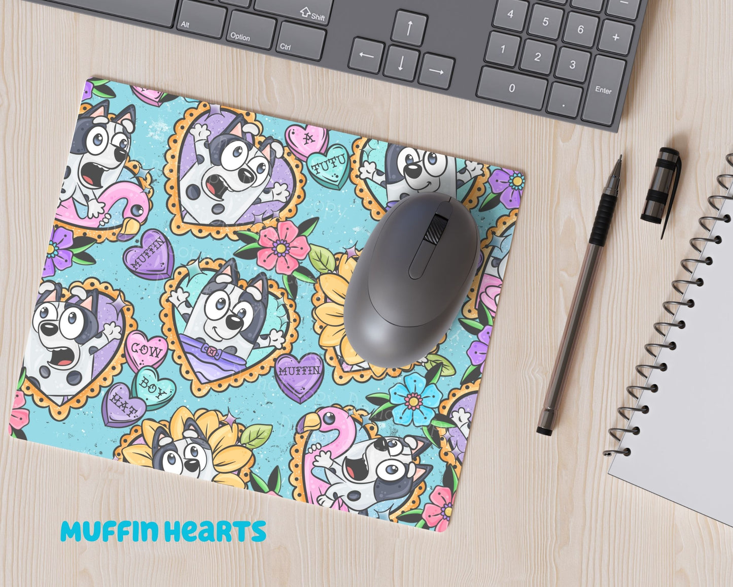 Cute Dog cartoons INSPIRED mousepad | Mom Mousepad| cartoon inspired dog friends/family mousepad| office essential