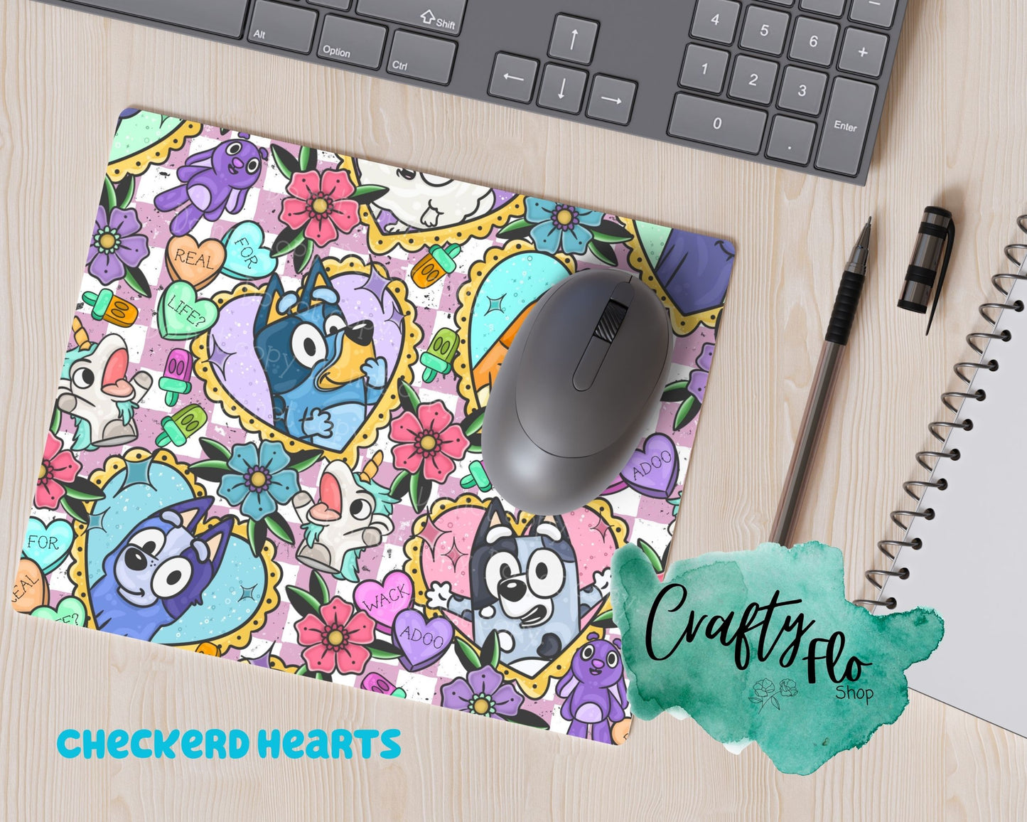Cute Dog cartoons INSPIRED mousepad | Mom Mousepad| cartoon inspired dog friends/family mousepad| office essential