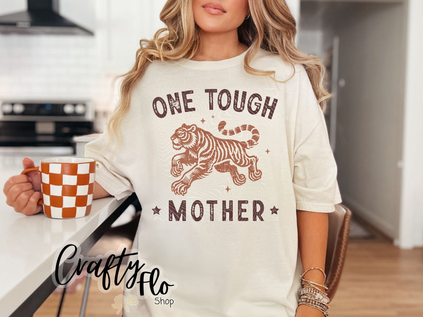 One tough Mother T-shirt - Mothers Day Graphic Tee - Unisex Fabric - True to Size Fit - Pullover - Top, Tshirt
