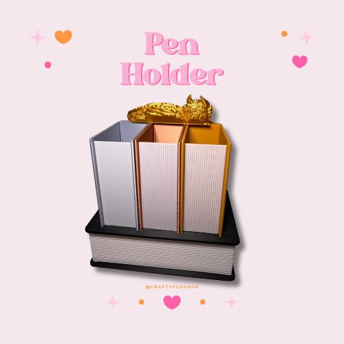 The Dragon Empyrean Books Inspired Desk Organizer| Pen and Pencil | bookmark Holder Custom 3D Printed Brush Holder Office Study Stationery Desktop Storage Marker Organizer