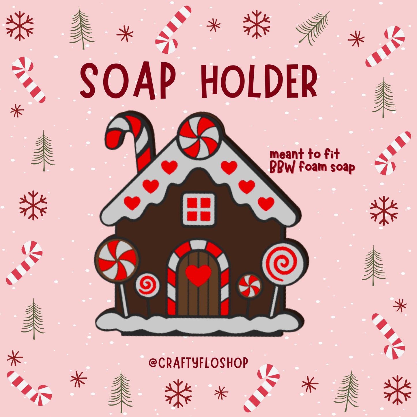 Gingerbread House Decor Soap Holder β Fits Bath & Body Works Bottles