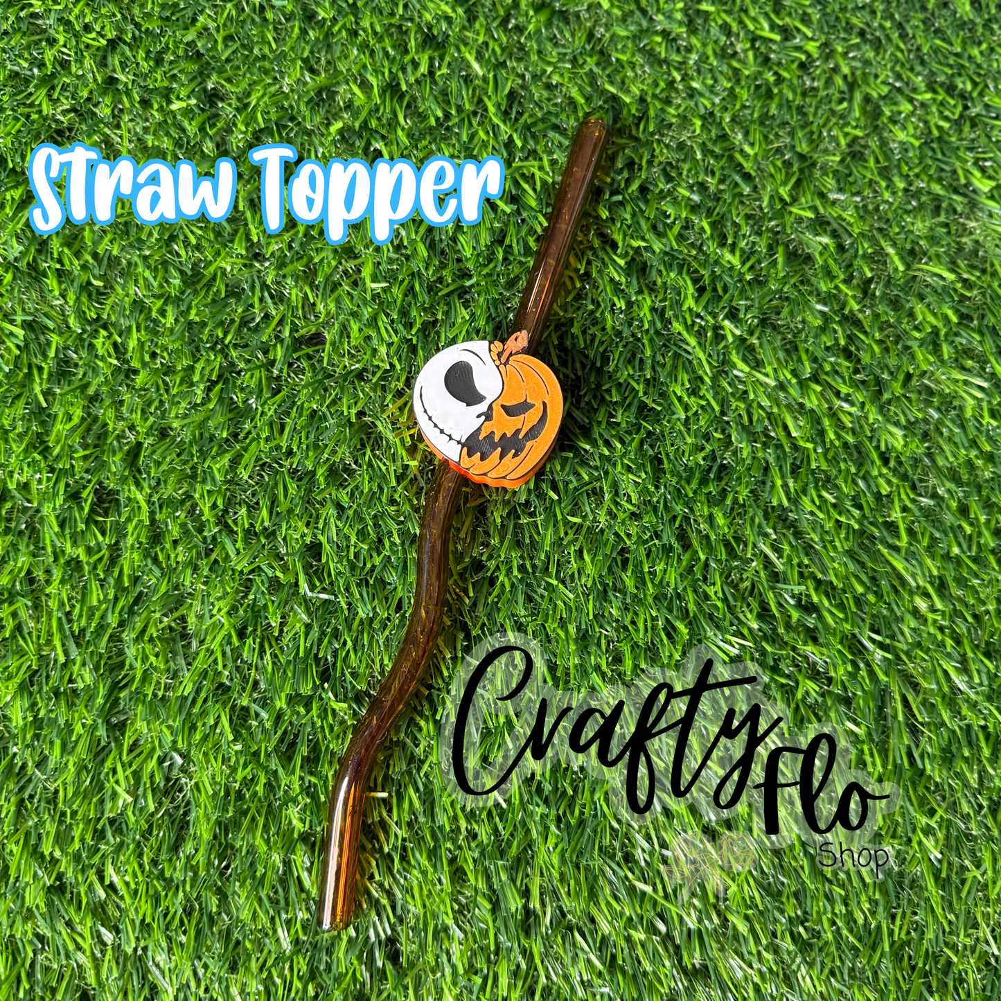 Pumpkin king Straw Topper| Halloween Inspired 3D Printed Straw Toppers Drinkware Accessories Customized Stylish