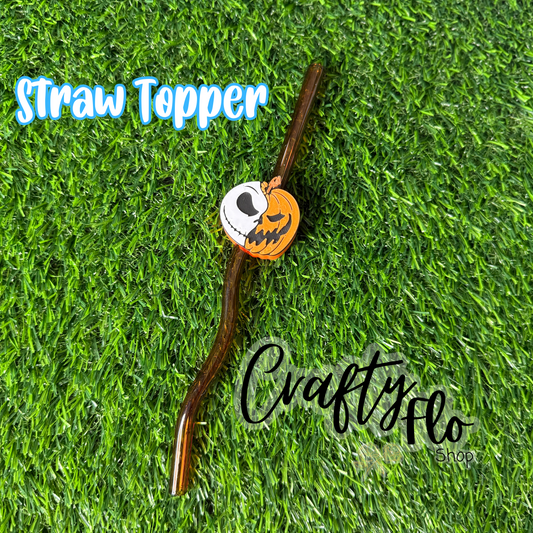Pumpkin king Straw Topper| Halloween Inspired 3D Printed Straw Toppers Drinkware Accessories Customized Stylish