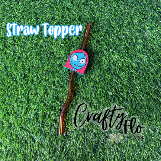 Sally Straw Topper| Halloween Inspired 3D Printed Straw Toppers Drinkware Accessories Customized Stylish