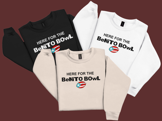 Here for the Benito Bowl Graphic Sweatshirt - Fall apparel | Unisex Fabric, Comfortable Fit, football Season - Pullover