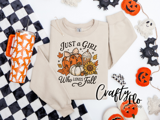 Just a girl who loves fall Sweatshirt| Autumn sweatshirt| fall apparel