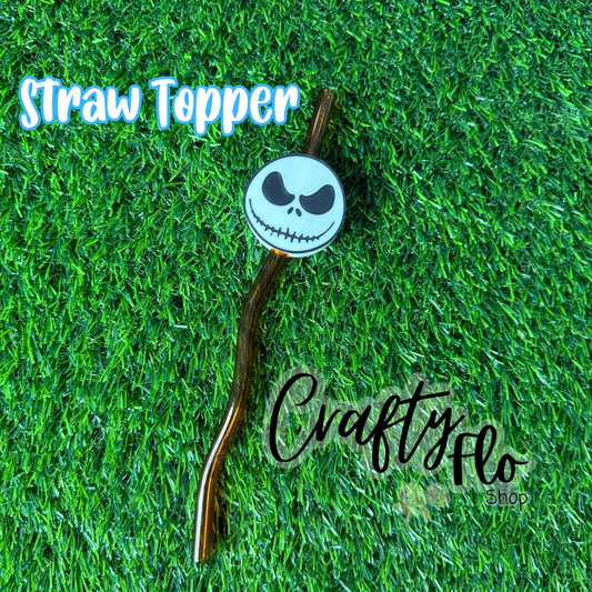 Skellington Straw Topper| Halloween Inspired 3D Printed Straw Toppers Drinkware Accessories Customized Stylish