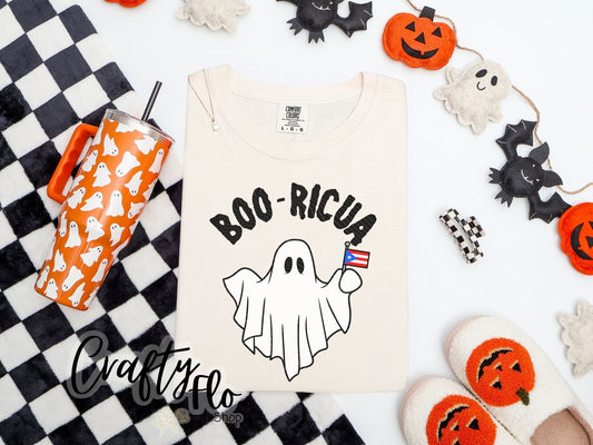 Boo-Ricua Sweatshirt or T-shirt - halloween Graphic Tee - Unisex Fabric - Ideal for Holiday Fashion - True to Size Fit - Pullover