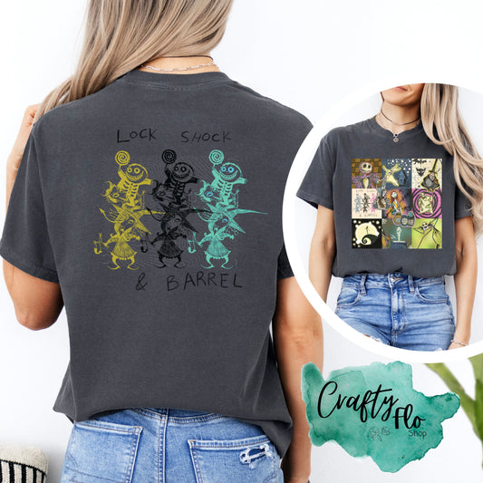 Nightmare characters NBC Inspired Graphic T-shirt front and back graphic | friends gift | comfort colors shirt