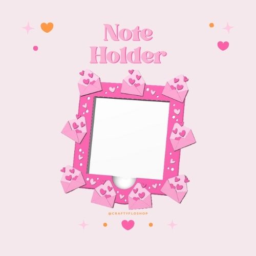 Love letters inspired Desk Organizer| Note Holder Custom 3D Printed sticky note Holder Office Study Stationery Desktop Storage