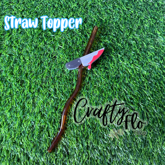 scary knife inspired Straw Topper| Halloween Inspired 3D Printed Straw Toppers Drinkware Accessories Customized Stylish