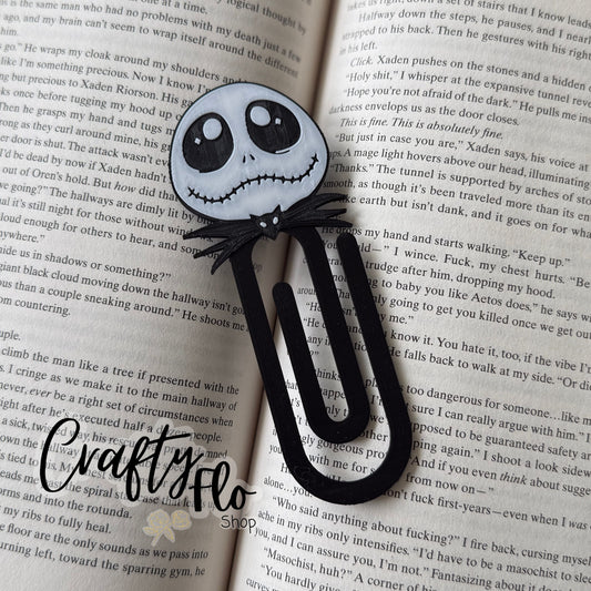 Cute Jack Jumbo Paper Clip with magnet -3D printed Jumbo Paper Clip / Bookmark
