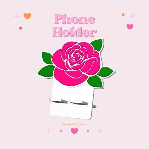 Rose Phone Stand: 3D Printed Desk Accessory for Kindle, iPhone & Android