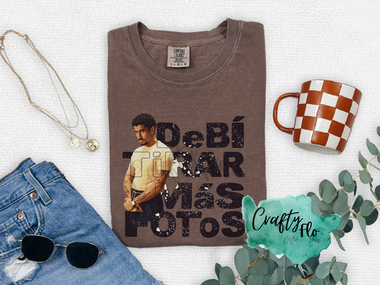 Bad Bunny Debi Tirar Mas Fotos, Graphic T-Shirt Latin Music Tee, Reggaeton Fan Gift, Streetwear for Reggaeton Lovers, Debí Tirar Más Fotos