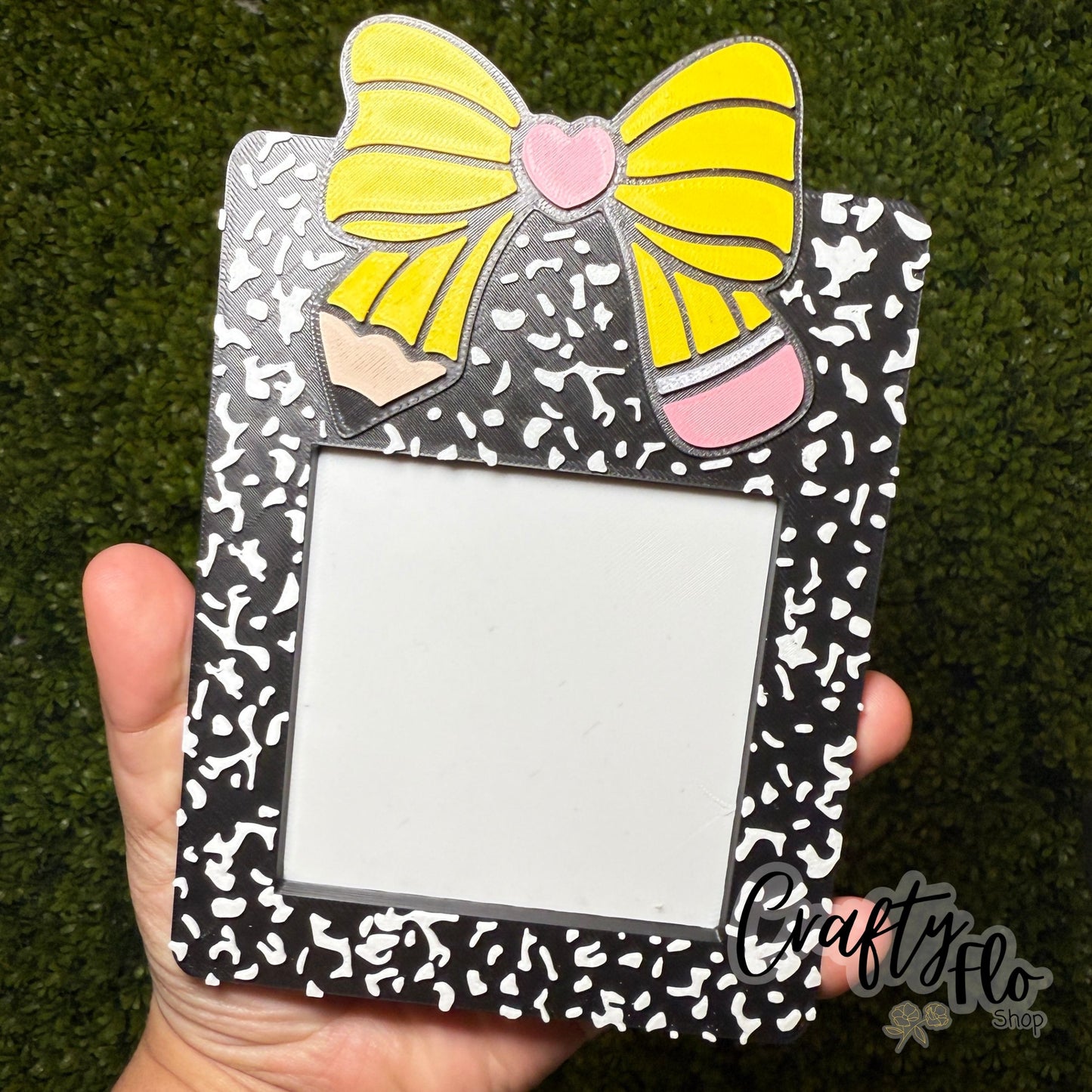 Coquette Pencil Bow 3D Printed Sticky Note Composition Notebook inspired