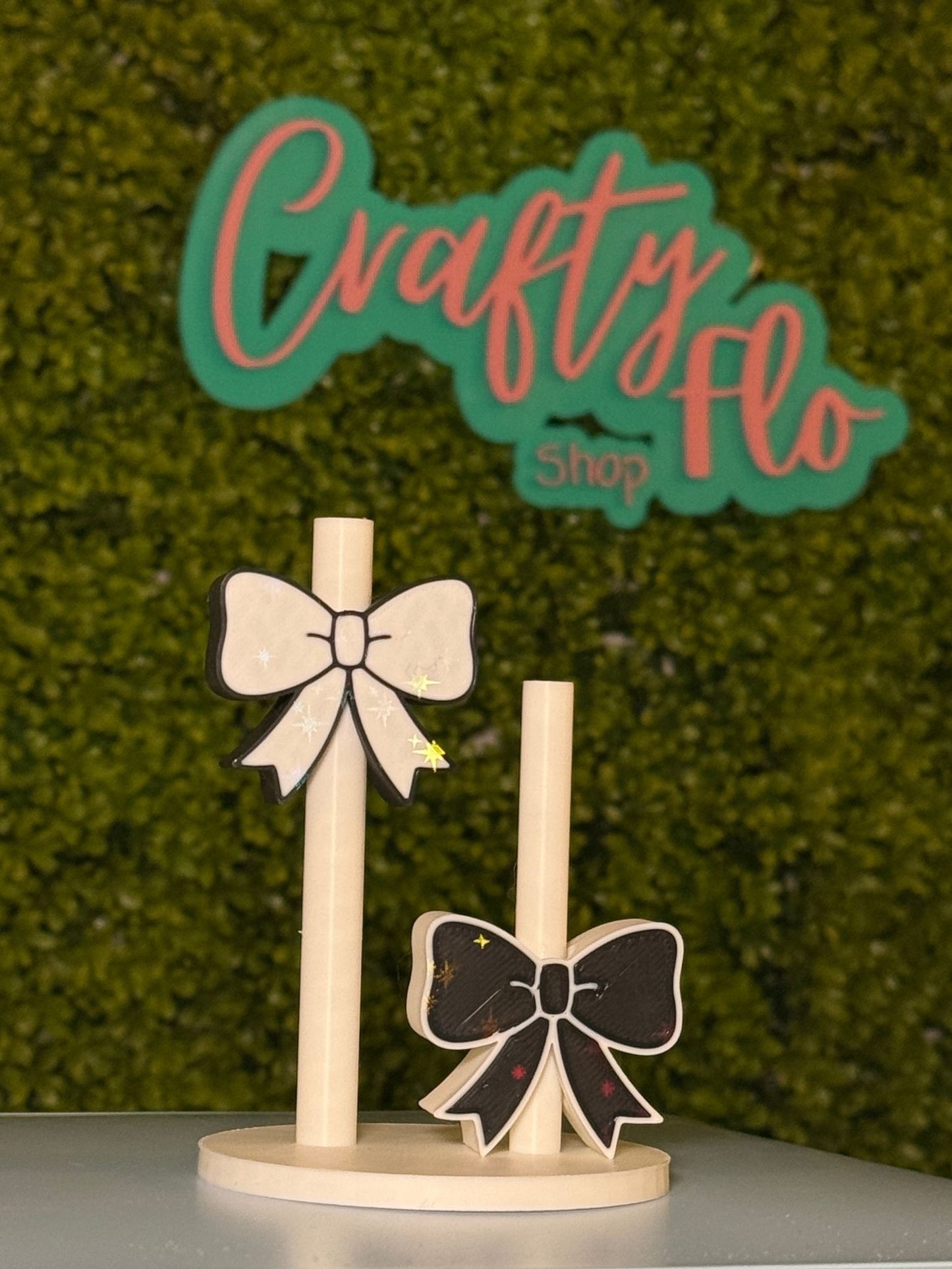 WHOLESALE- Cute Holographic Coquette Bow Straw topper | INDIVIDUAL COLORS | Drinkware Accessories | 3D Printed straw toppers