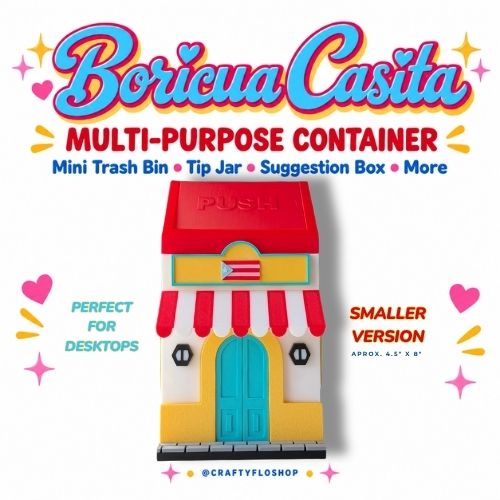 Boricua Casita – Multi-Purpose Desktop/ Countertop Container