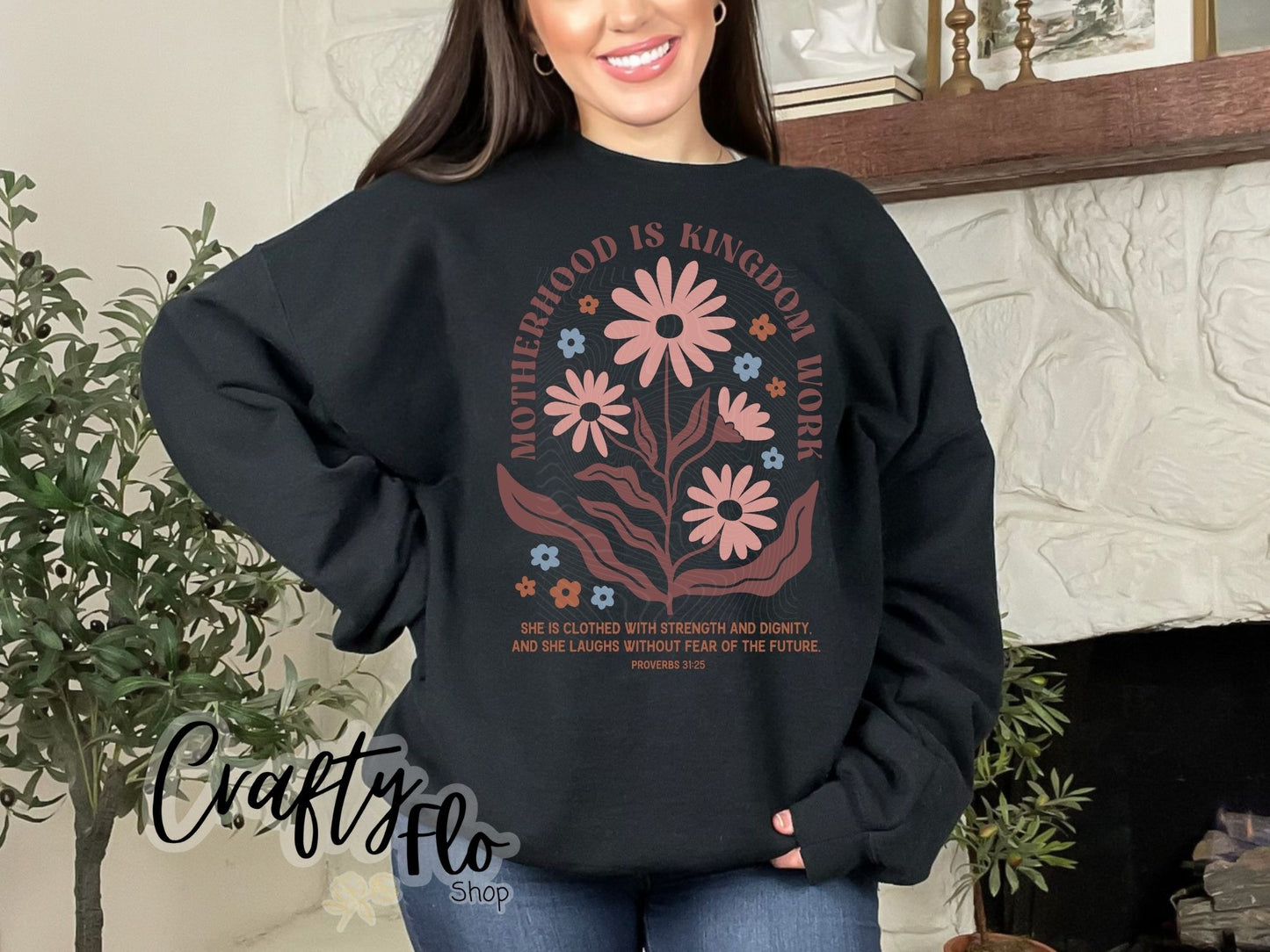 Motherhood Is Kingdom Work Sweatshirt, Mother's Day Shirt, Christian Mom Shirt, Mother Gift, Retro Christian Mom Shirt