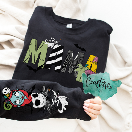 Nightmare before Xmas MAMA sweatshirt| Sally sweatshirt| Jack and Sally NBC apparel
