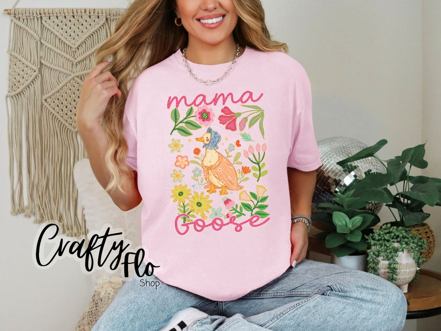 Mother Goose T-shirt - Mothers Day Graphic Tee - Unisex Fabric - True to Size Fit - Pullover - Top, Tshirt