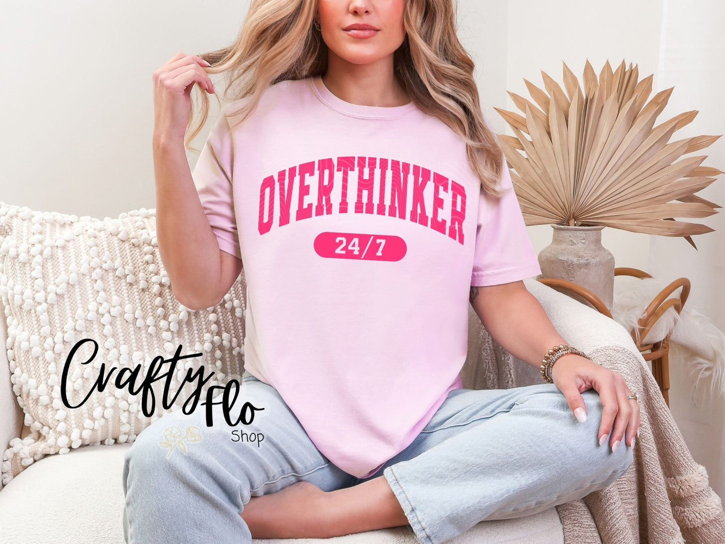 Overthinker 24/7 T-shirt - Mothers Day Graphic Tee - Unisex Fabric - True to Size Fit - Pullover - Top, Tshirt