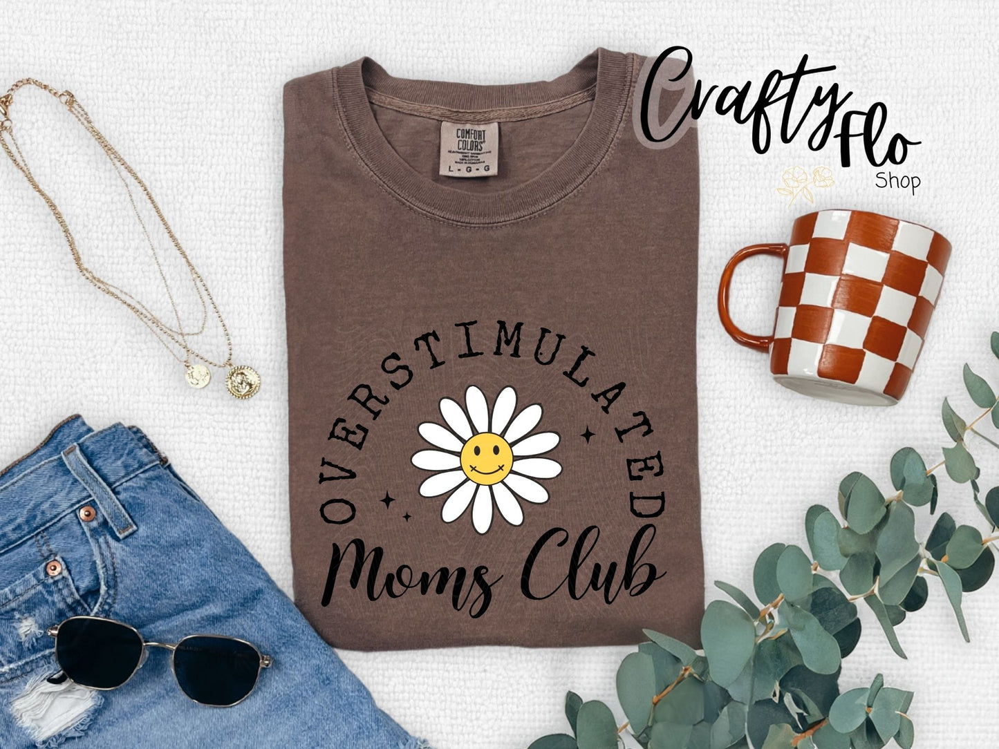 Overstimulated Moms Club T-shirt - Mothers Day Graphic Tee - Unisex Fabric - True to Size Fit - Pullover - Top, Tshirt
