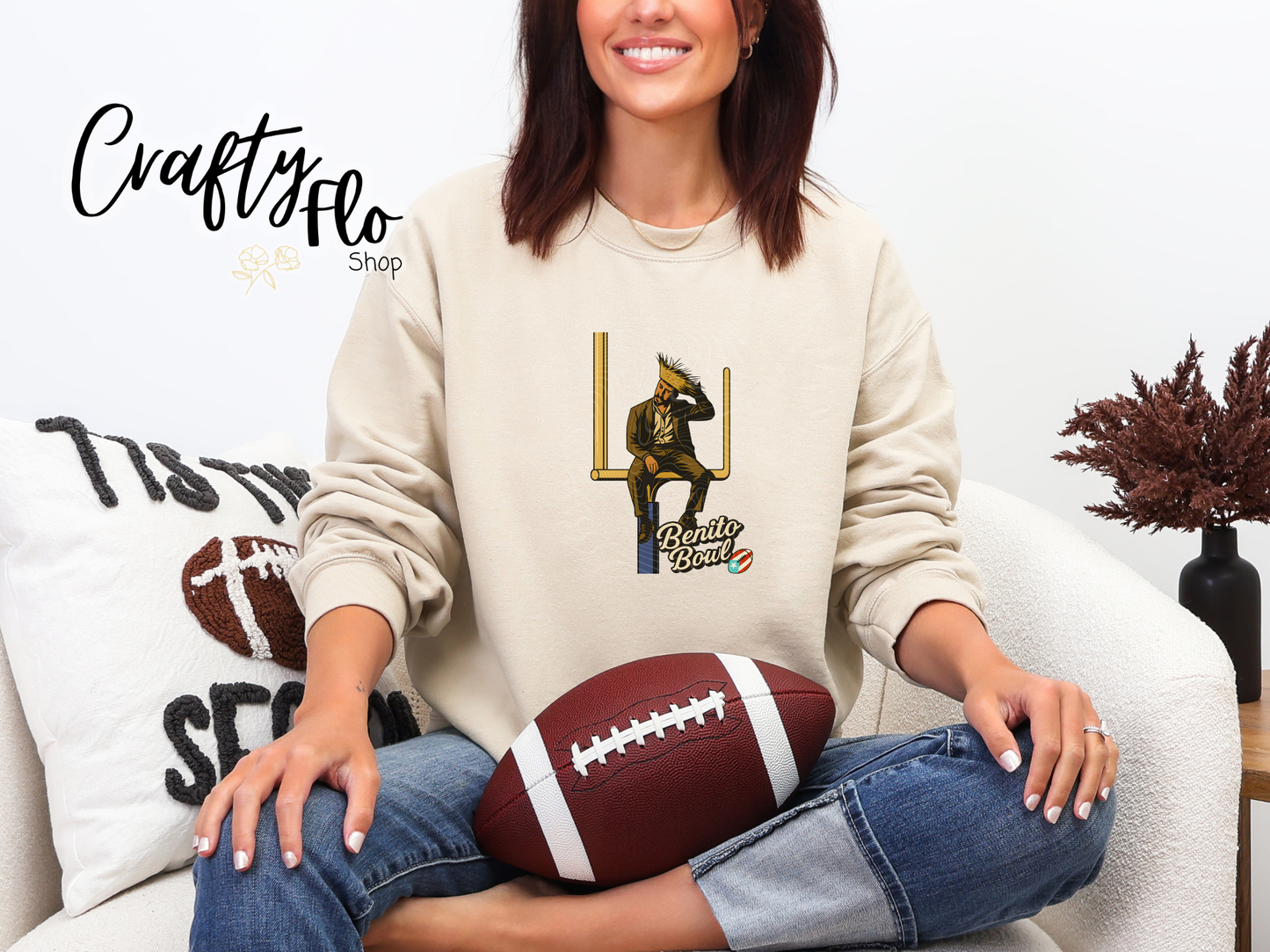 Benito Bowl Graphic Sweatshirt - Fall apparel | Unisex Fabric, Comfortable Fit, football Season - Pullover