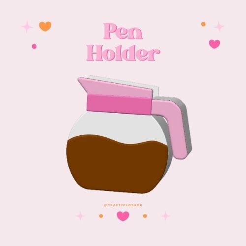 Coffee Lover Inspired Desk Organizer| Pen and Pencil Holder Custom 3D Printed Brush Holder Office Study Stationery Desktop Storage Marker Organizer