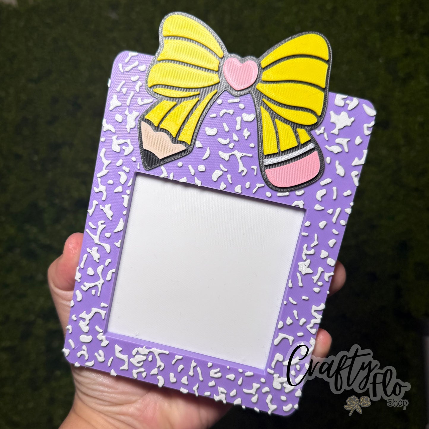 Coquette Pencil Bow 3D Printed Sticky Note Composition Notebook inspired