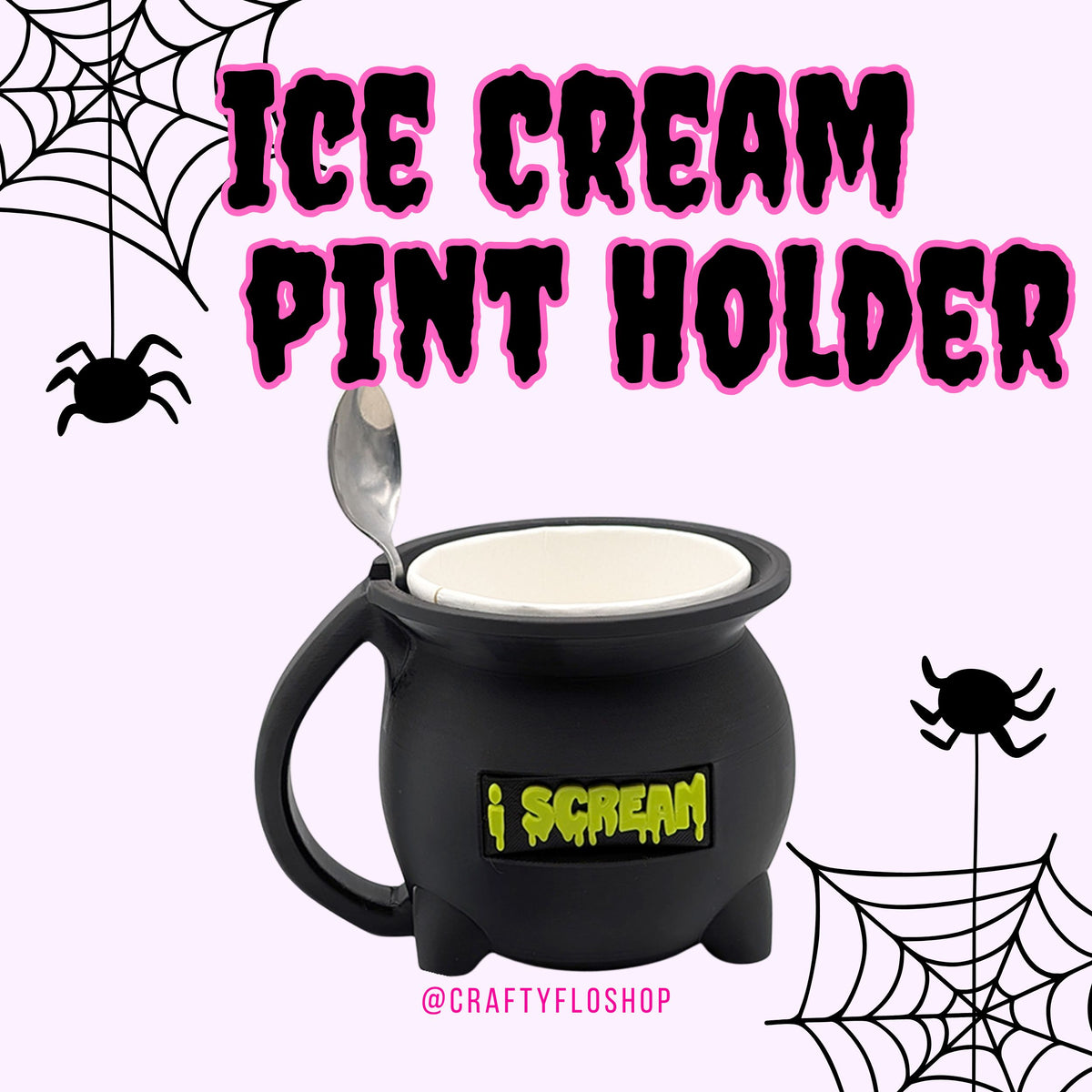 Ice Cream Pint Holder | 3D Printed
