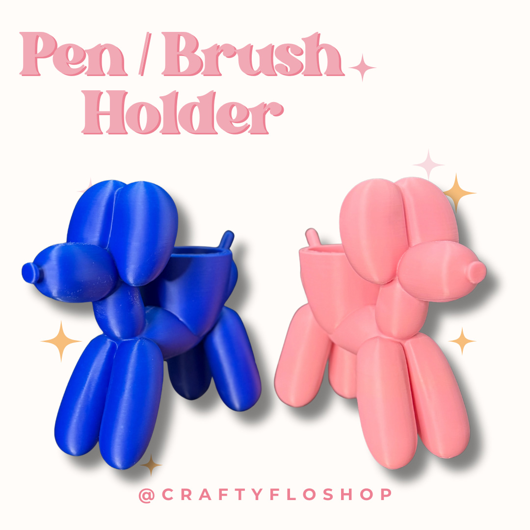 Balloon Dog Inspired Desk Organizer| Pen and Pencil Holder Custom 3D Printed Brush Holder Office Study Stationery Desktop Storage Marker Organizer