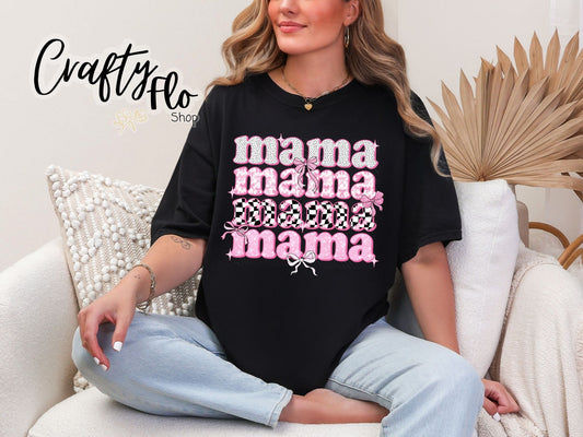 Coquette Mama | Coquette MOM Sweatshirt or T-shirt - Mothers Day Graphic Tee - Unisex Fabric - Ideal for Holiday Fashion - True to Size Fit - Pullover