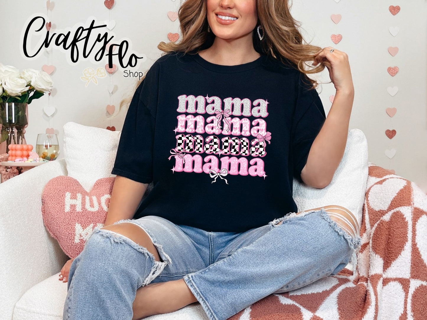 Coquette Mama | Coquette MOM Sweatshirt or T-shirt - Mothers Day Graphic Tee - Unisex Fabric - Ideal for Holiday Fashion - True to Size Fit - Pullover