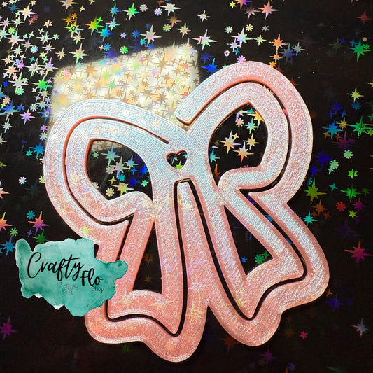 Sparkle Bow Jumbo Paper Clip -3D printed Jumbo Paper Clip / Bookmark
