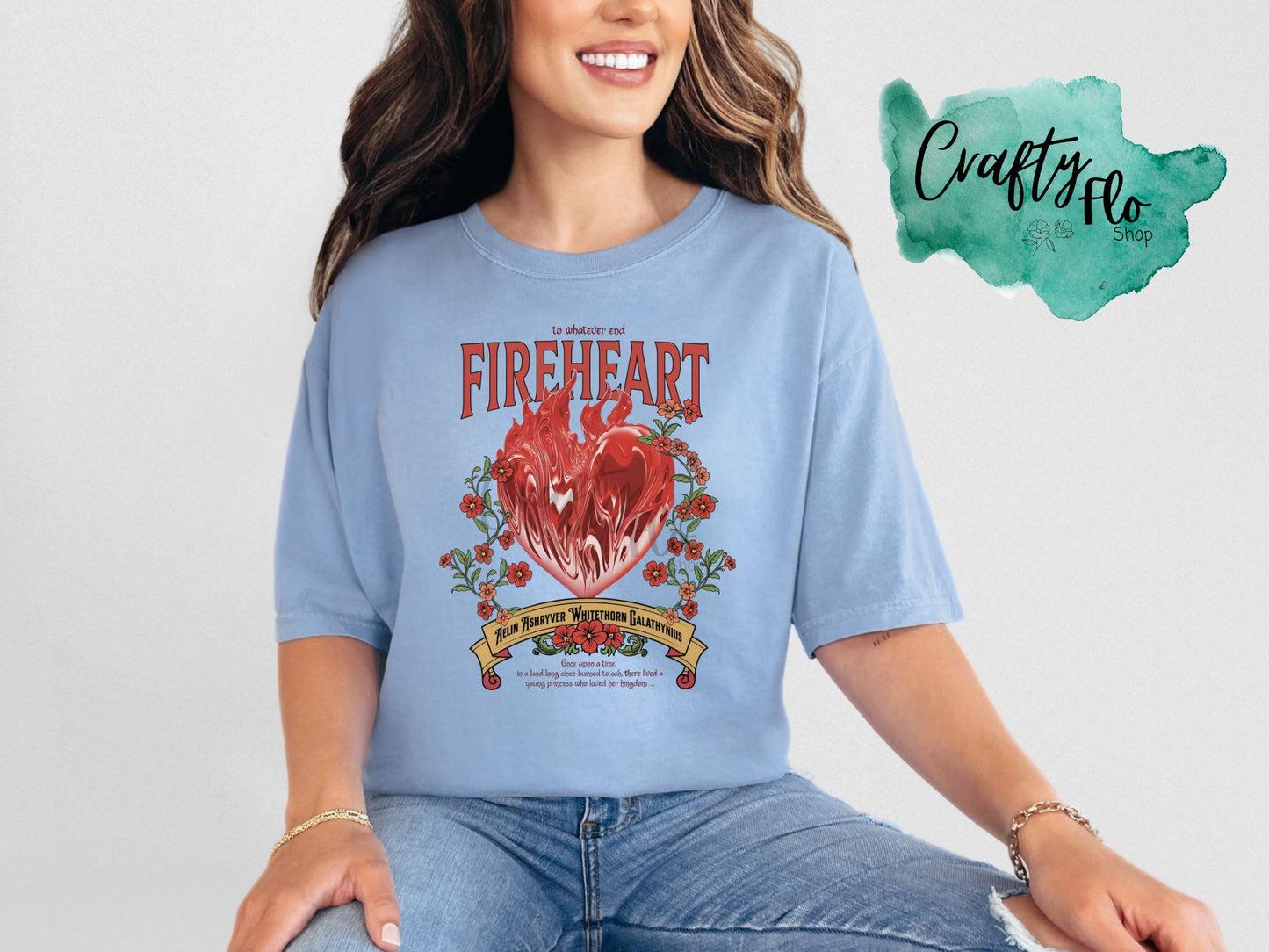 Fireheart TOG Inspired Booktok Unisex Comfort Colors T-shirt Casual Style with Playful Design and True to Size Fit - T-shirt