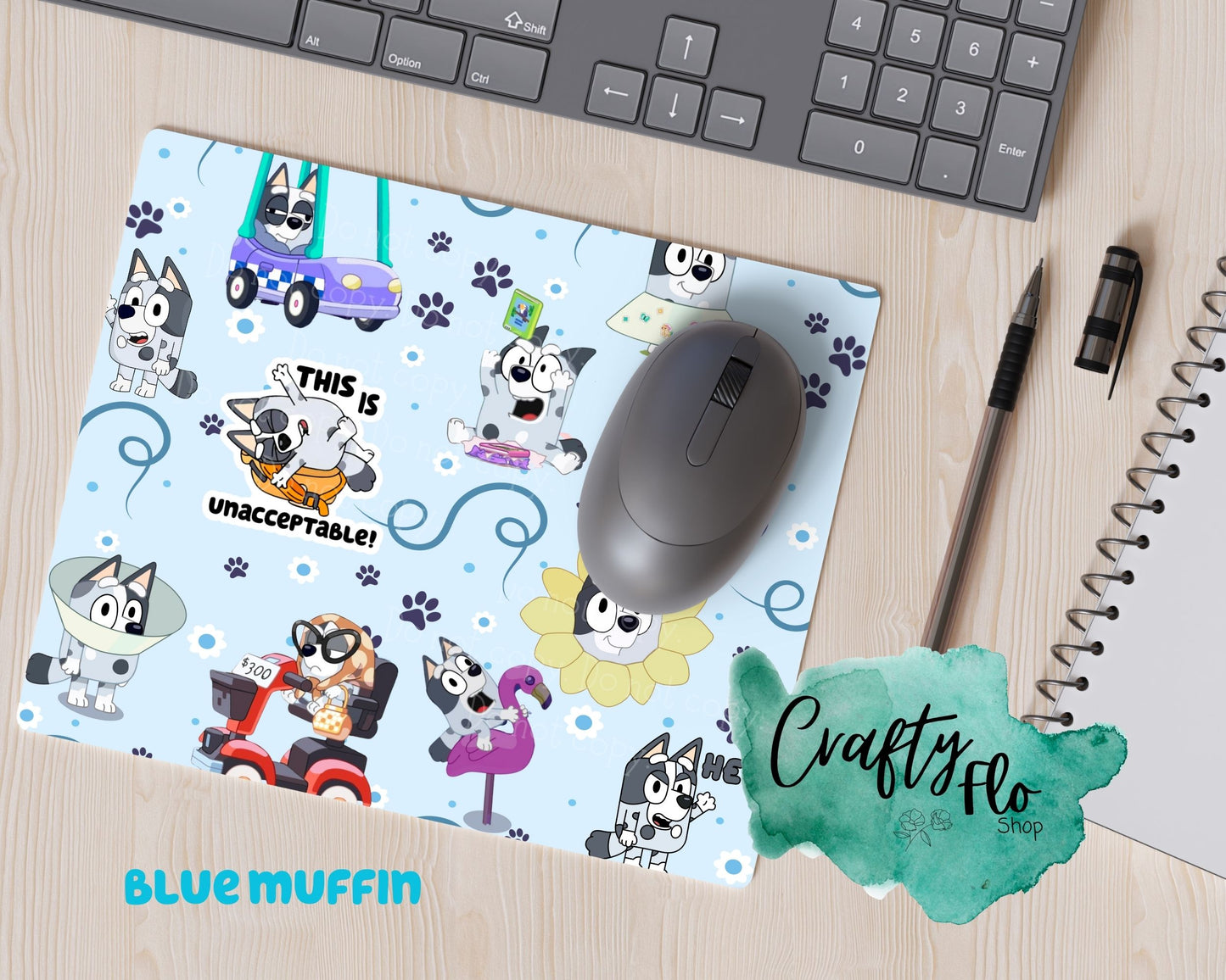 Cute Dog cartoons INSPIRED mousepad | Mom Mousepad| cartoon inspired dog friends/family mousepad| office essential