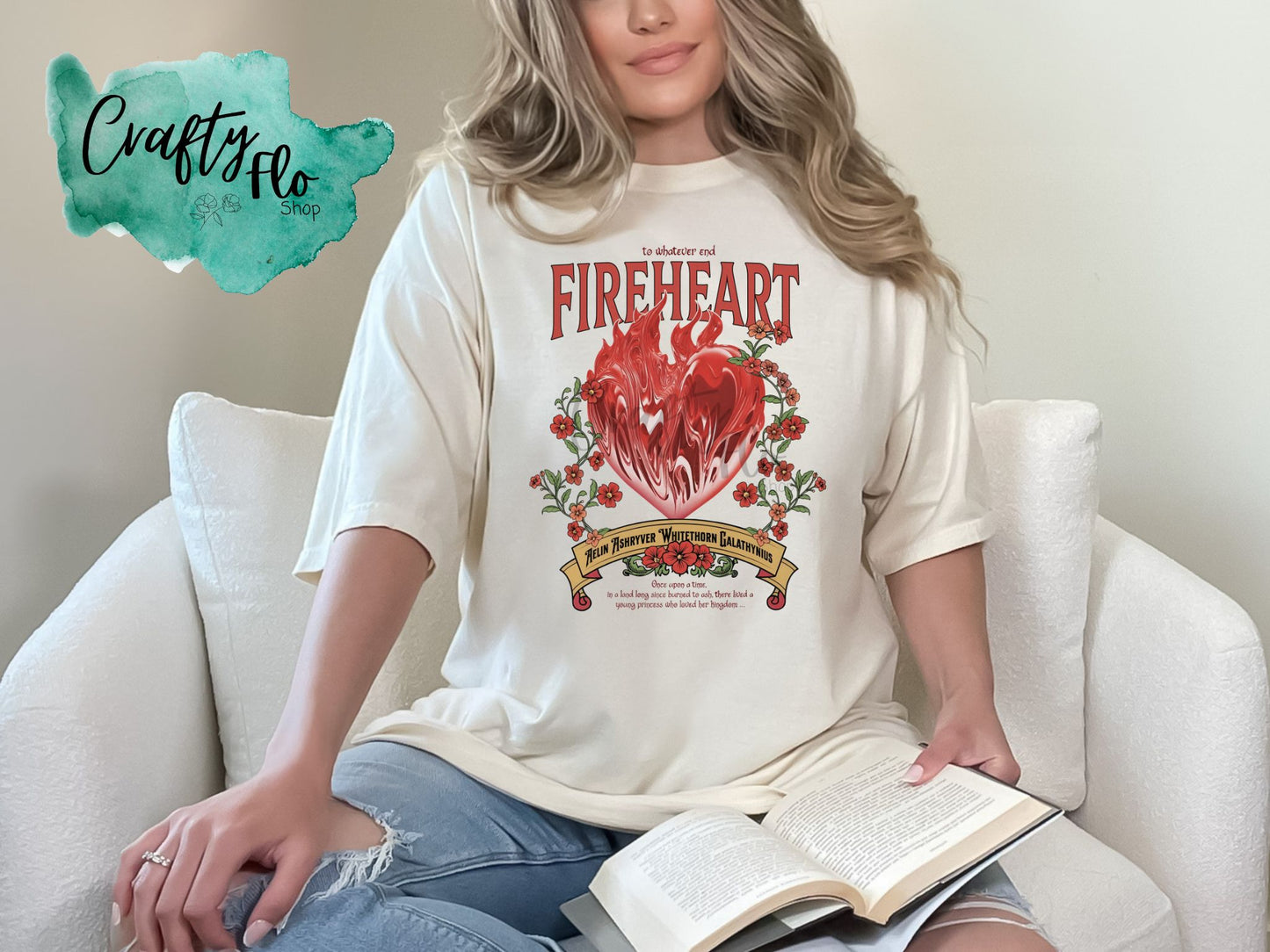 Fireheart TOG Inspired Booktok Unisex Comfort Colors T-shirt Casual Style with Playful Design and True to Size Fit - T-shirt