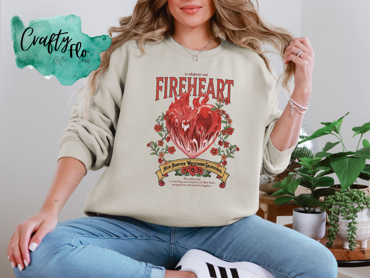 Fireheart TOG Inspired Booktok Unisex Sweatshirt Casual Style with Playful Design and True to Size Fit - sweatshirt