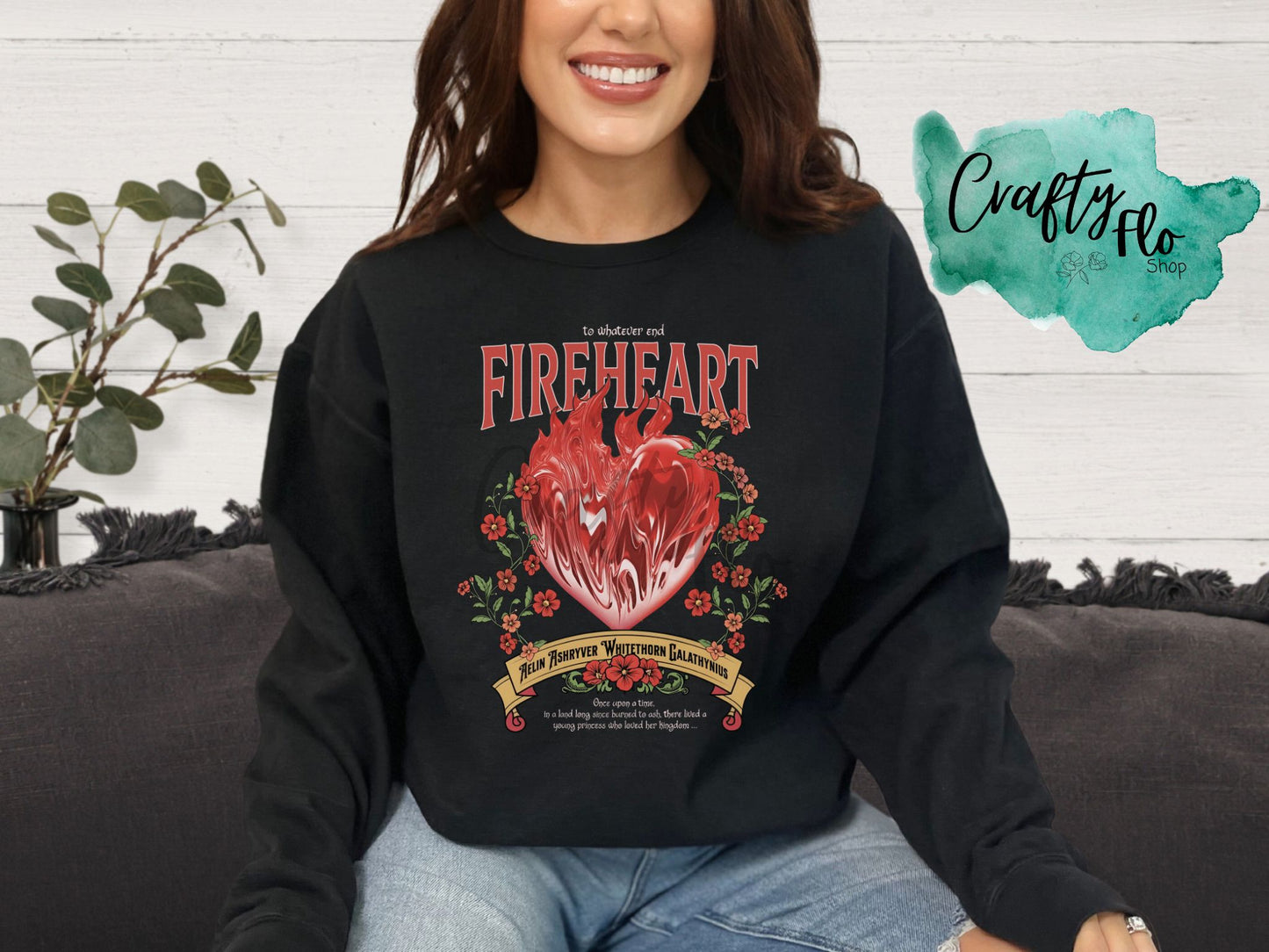 Fireheart TOG Inspired Booktok Unisex Sweatshirt Casual Style with Playful Design and True to Size Fit - sweatshirt