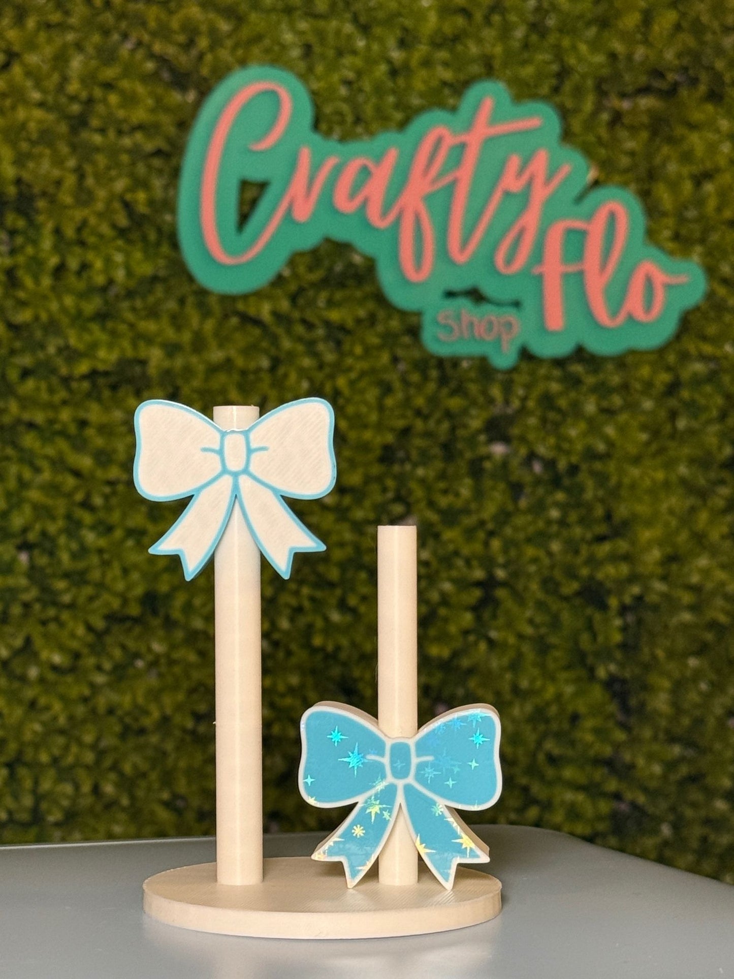 Cute Holographic Coquette Bow Straw topper | Drinkware Accessories | 3D Printed straw toppers