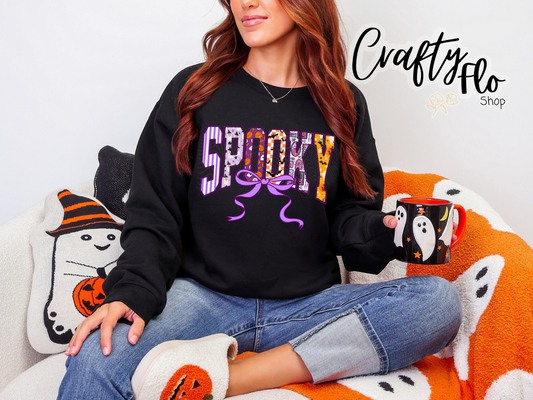 Coquette but Spooky Graphic Sweatshirt - Halloween apparel | Unisex Fabric, Comfortable Fit, Spooky Season - Pullover