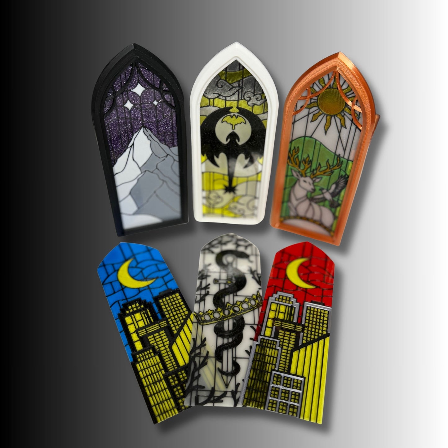 Faux Stained Glass Book Nook individual insert