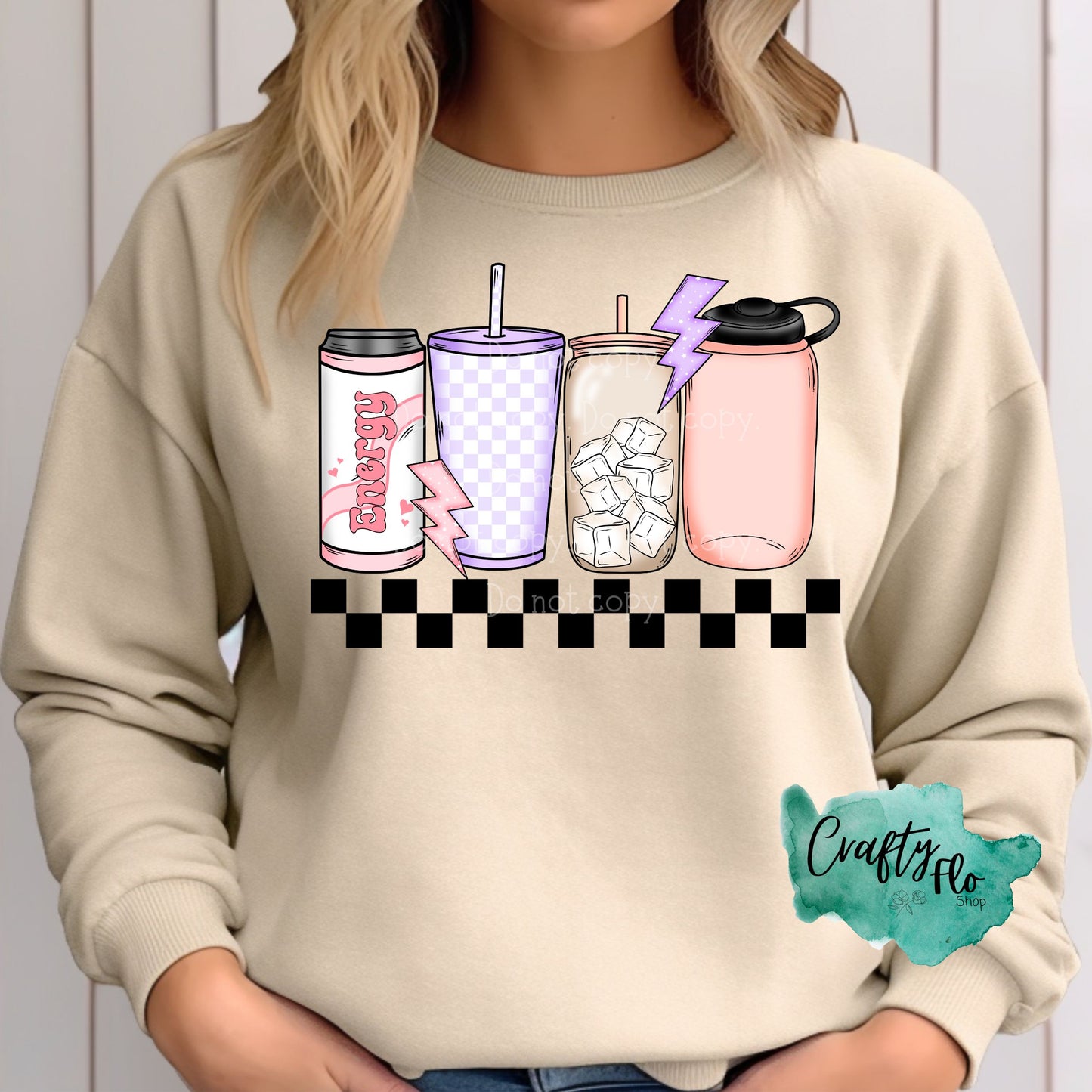Multiple drinks Mom Crewneck Sweatshirt, Mom Sweater, Multiple Drinks graphic sweatshirt