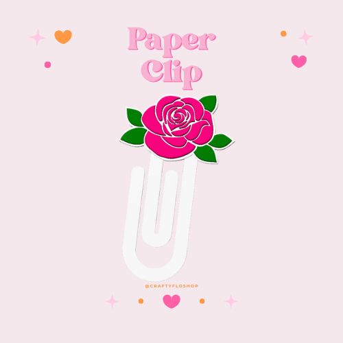 Valentines inspired 3D Printed jumbo paper clip/ bookmark Customized Stylish